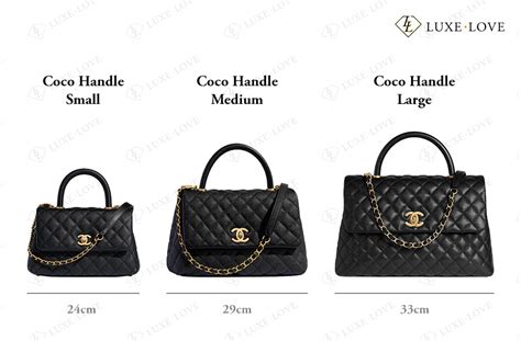 chanel coco handle large size|chanel coco handle small.